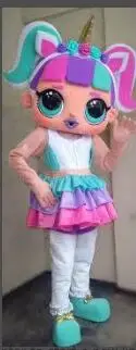 New Adult Halloween Christmas Girl Mascotte Fancy Cartoon Mascot Costume Plush Fancy Dress Mascot Costume