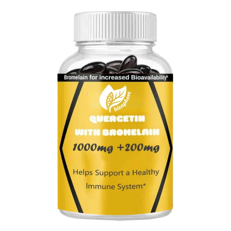 

Коверцетин содержит добавку из бромалины 1200 мг, который помогает поддерживать здоровый иммунитет, мощный антиоксидант, 60 капсул