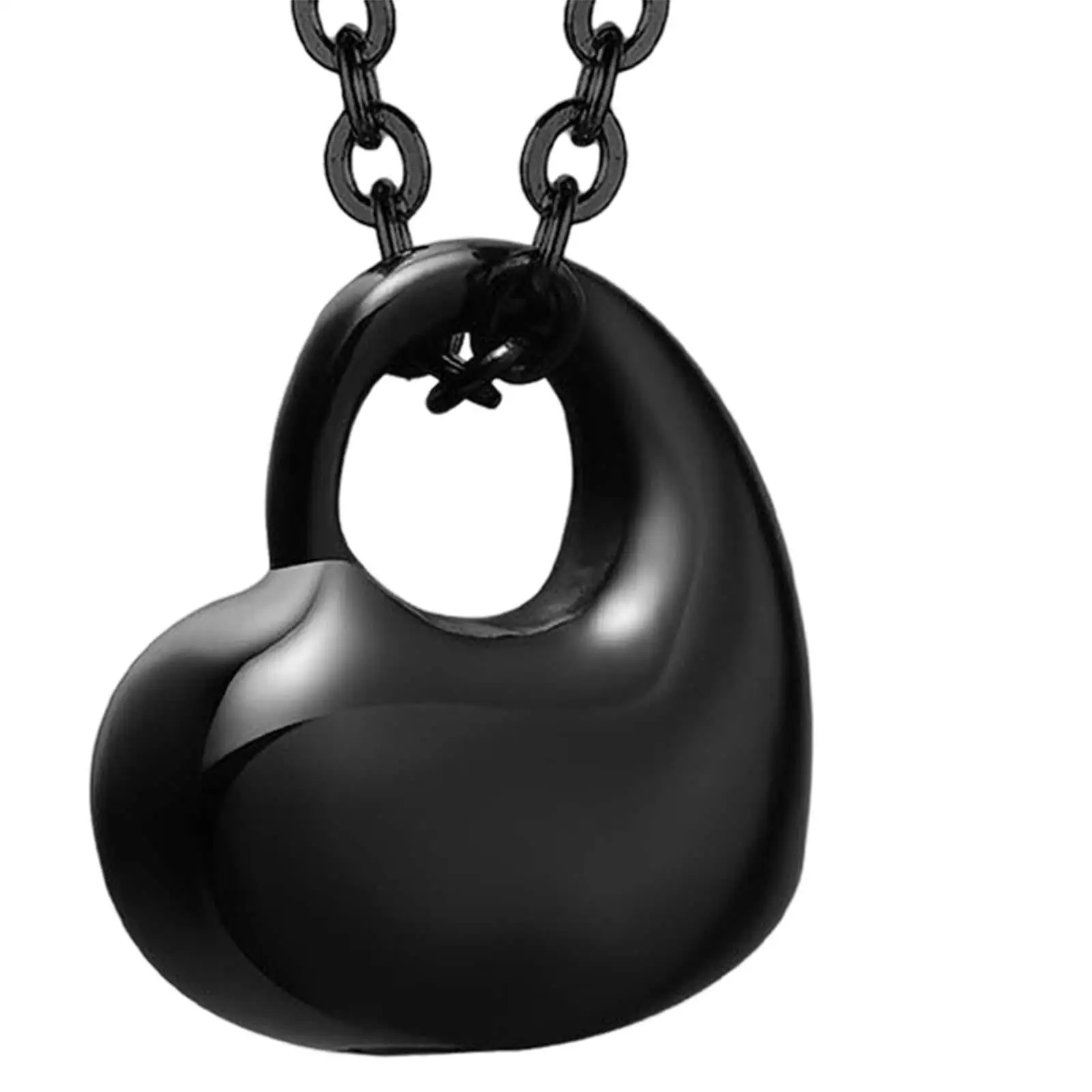 Memorial Ash Holder Necklace Stainless Steel Screw Closure Locket Pendant for Women Keepsake Cremation Jewelry