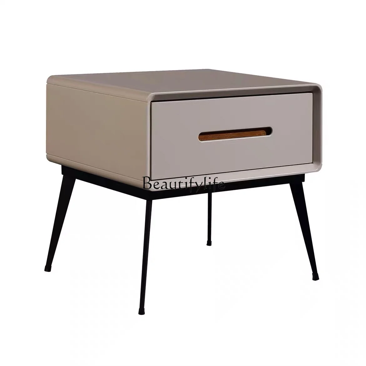 

Italian Bedside Table Modern Minimalist Bedroom with Drawer Bedside Locker