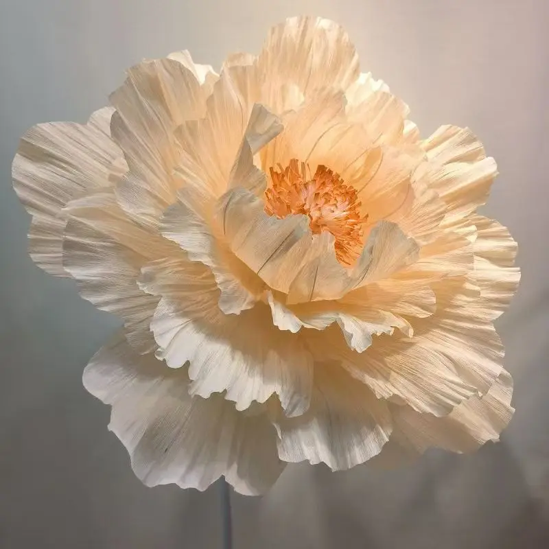 Künstliche Riesen Krepp Papier Pfingstrose Rose Blume Kopf Hause Hochzeit Decor Geburtstag Party Hintergrund Wand Dekoration Handgemachte DIY – Detail 5