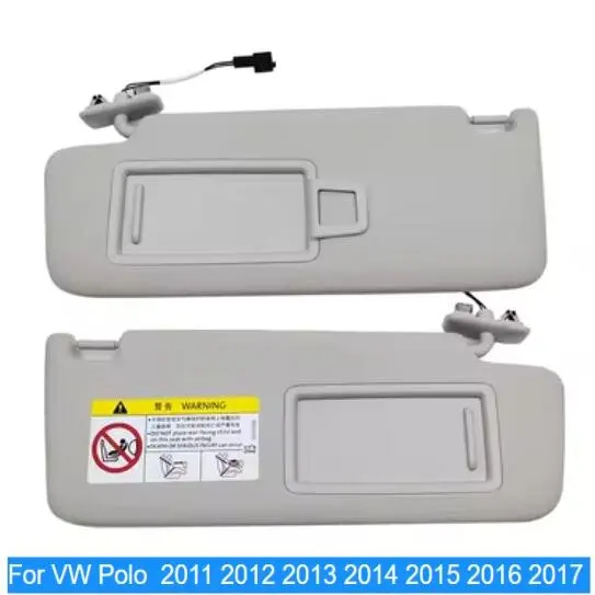 For VW Polo 2011 2012 2013 2014 2015 2016 2017 MK5 6R 6C Sedan Hatchback Interior Sunvisor With Mirror Front visor assembly