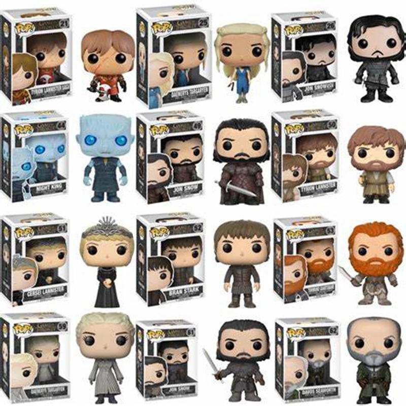 FUNKO POP Game of  JON SNOW 49# the MountainThrones 54# DAENERYS 03# OLENINA 64# Tyrion Renly Lord Figure Collection Model Toys