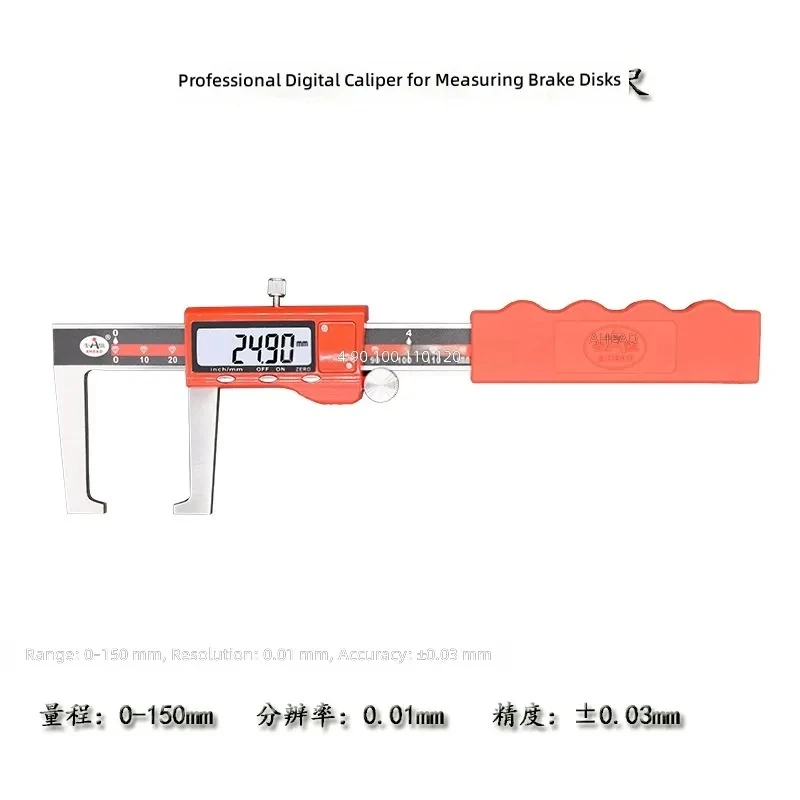 for Stainless Steel Digital Brake Pad Caliper Special Shaped Gauge for Automobile Brake Pads Car Caliper Measurement Tool