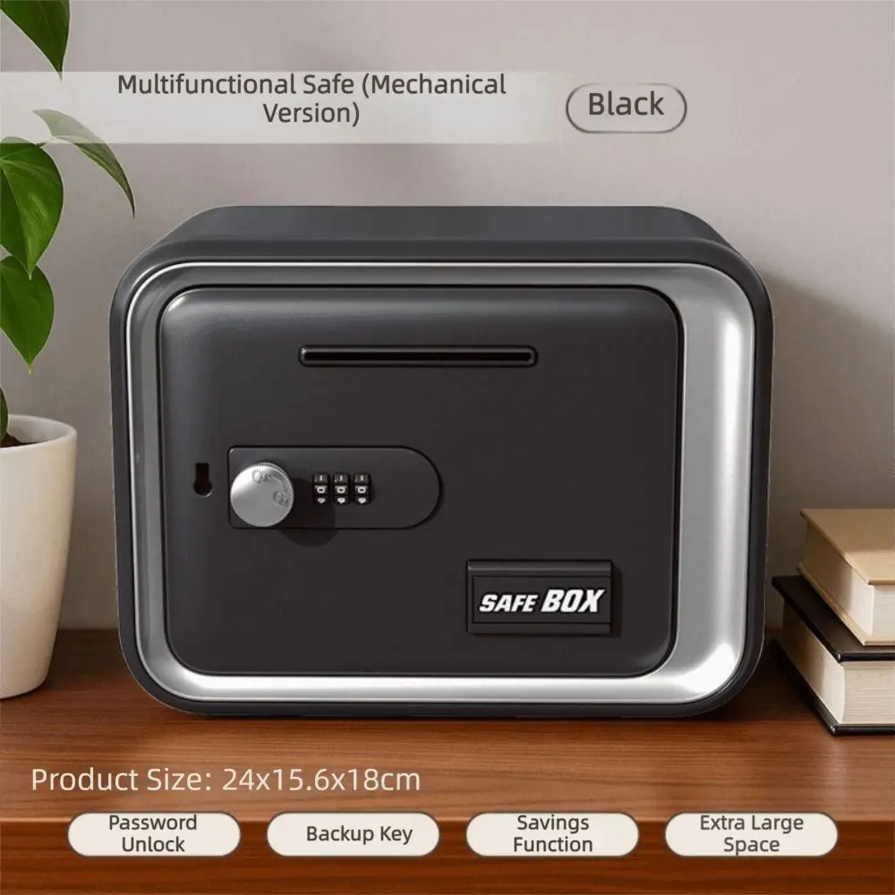 Home Use Password Lock Piggy Bank Educational Coin Bill Slot Mini Safe Box Large Capacity Money Security Mini ATM Boys Girls