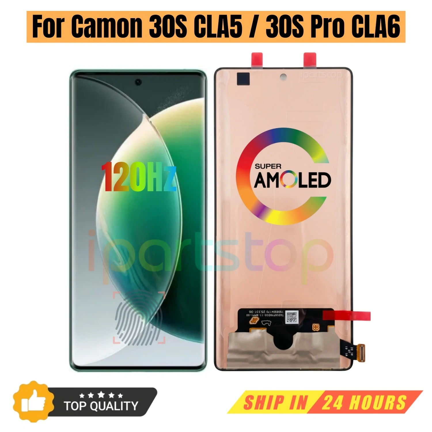 iparts-replacement-new-display-for-infinix-tecno-camon-30s-cla5-camon-30s-pro-cla6-amoled-touch-screen-with-frame-assembly-oem
