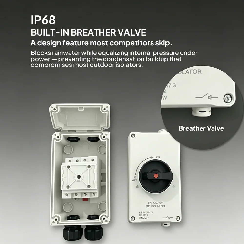 32A PVアレイ用DCアイソレータースイッチ、IP66防水 - Outdoor Power Disconnect のレビューと価格