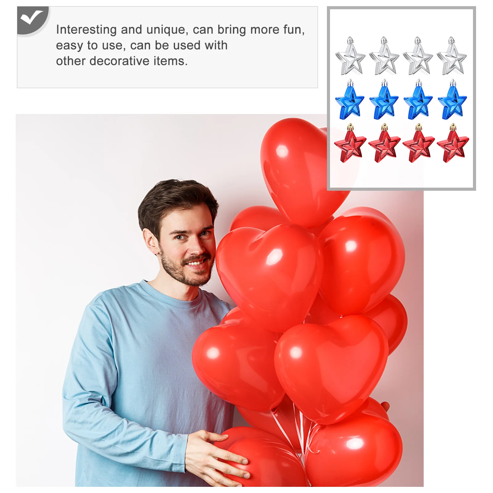 

12Pcs Independence Day Hanging Decorations Five-Pointed Star Pendants Party Supplies Festival Hanging Ornaments Usa Household