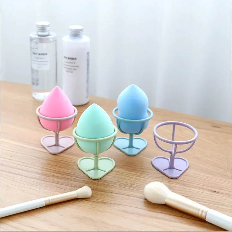 Fashion 4 Color Egg Puff Storage Rack Powder Puff Sponge Display Stand Drying Holder Rack Make Up Accessories