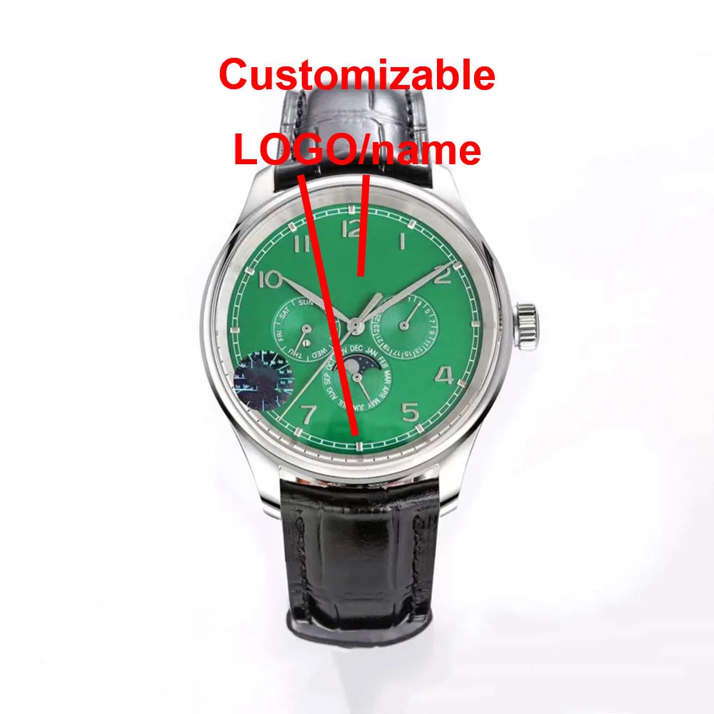 2025 ساعة جديدة قابلة للتخصيص كلاسيكية راقية ساعة ميكانيكية أوتوماتيكية بالكامل مقاومة للماء ساعة رجالي عصرية سلسلة ثلاث عيون #6