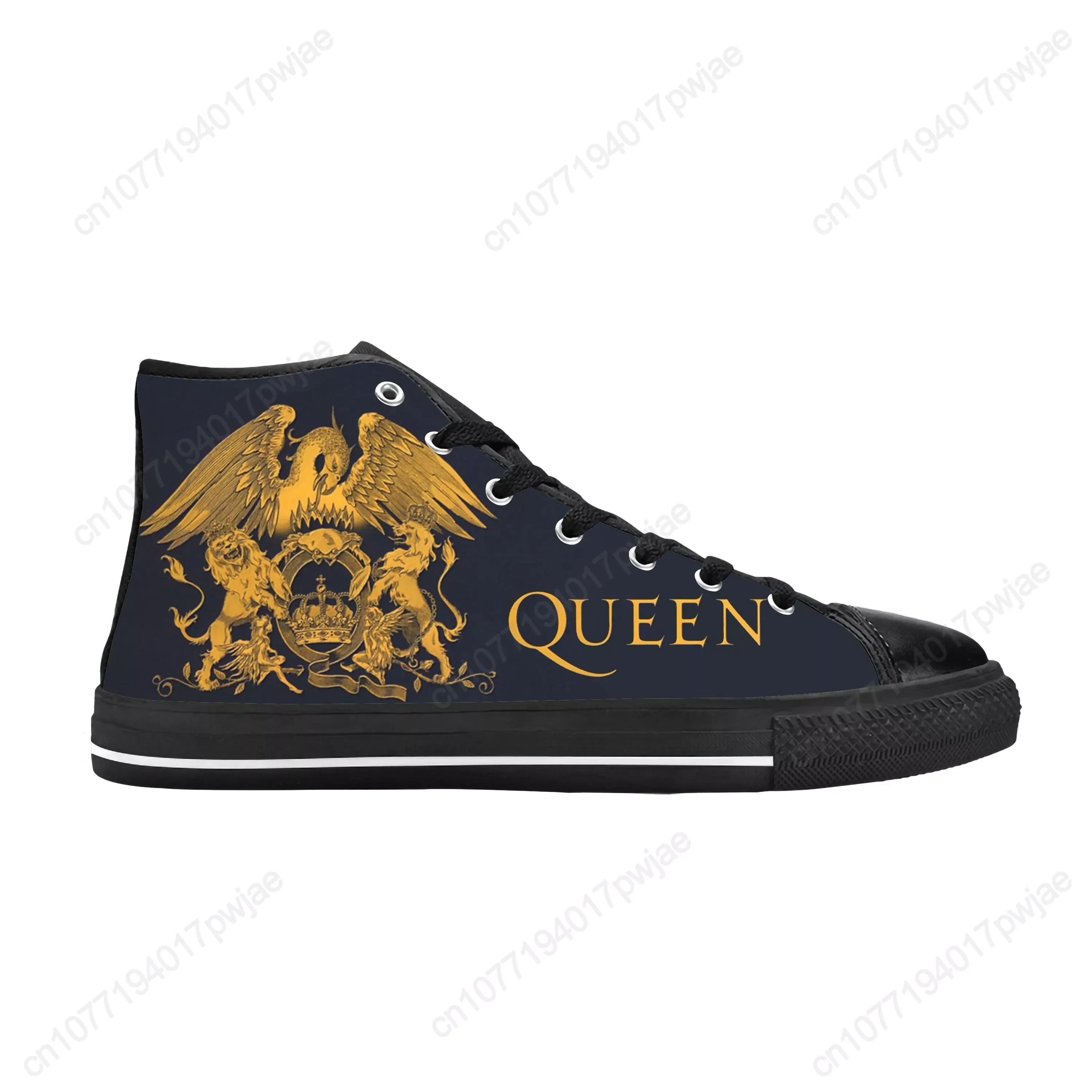 Freddie Mercury Rock Band Muziek Zangeres Koningin Cool Casual Doek Schoenen Hoge Top Comfortabele Ademende 3d Print Heren Dames Sneakers