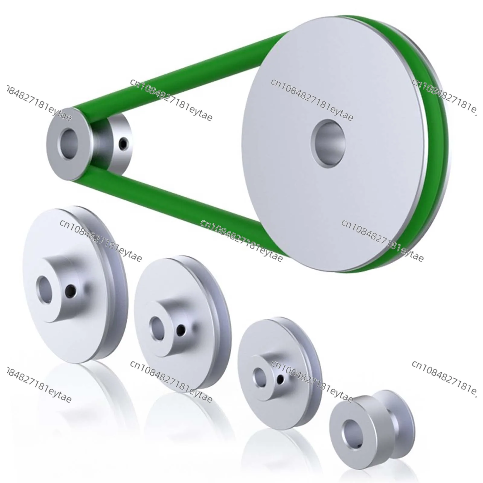 

OD 150mm PU Round Belt Pulley 10mm Aluminum Single Groove V O Type Spindle Drive Wheel