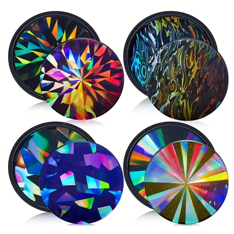 Holographic Resin Coaster Molds Resin Mold Coaster Resin Mold Round Silicone Molds for Epoxy Resin for DIY Resin, Cups Mats