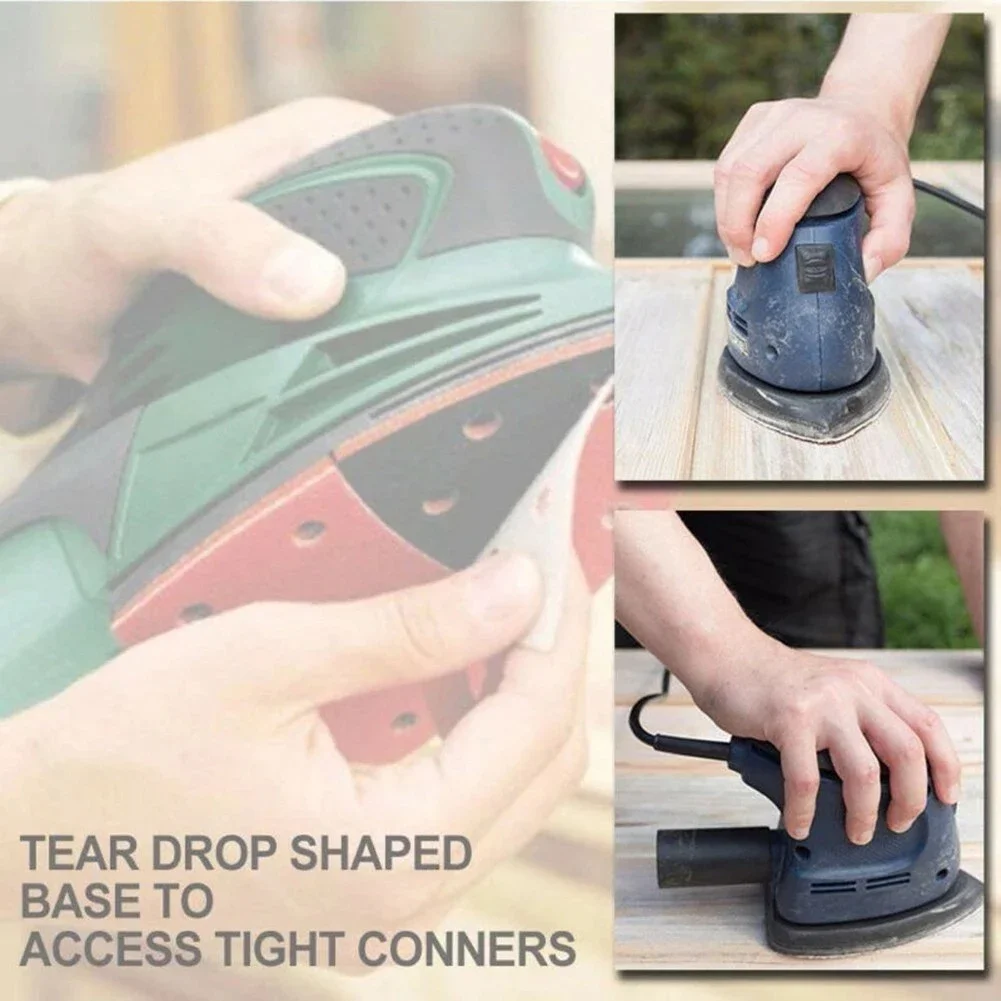 Triangular Sandpaper 11 Hole Mouse Sanding Paper Hook And Loop 40-2000Grit