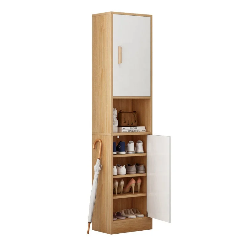 Shoe cabinet with door household wholesale light luxury ultra-thin door entrance cabinet integrated vertical storage shoe ra