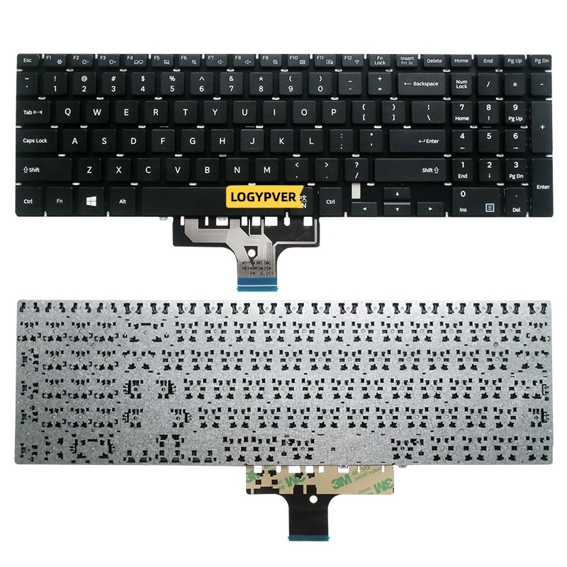 Teclado de EE. UU. Para Samsung NP350XAA 350XAA 35X0AA 351XAA NT550XAA 550XAA 550iba 550XBE 350XBE 560XBE NP550XTA, inglés, negro, blanco