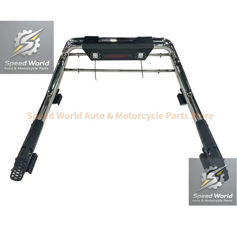 Stainless Steel Anti-Roll Bar With Dual Cannon Lights For Pickup Truck Modification