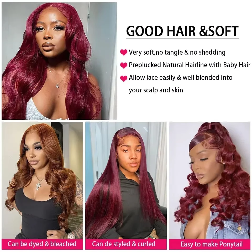 99J Human Hair Bundles Wine Red Bundles Burgundy Body Wave Human Hair Bundles Brazilian Unprocessed Virgin Hair Burgundy Bundles