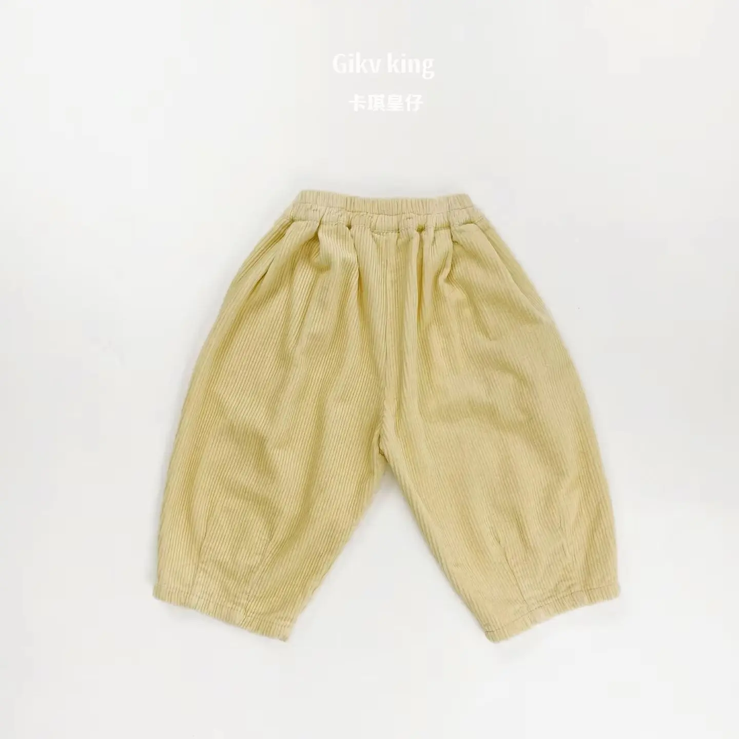 

Новые детские свободные брюки из хлопка для девочек, широкие брюки-фонарики, повседневные вельветовые брюки для мальчиков, однотонная детская одежда, коллекция Весна 2026