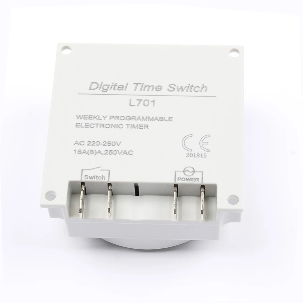 L701 AC 220V 230V 12V 110V 24V 16A Digital Timer controller 7 Days Weekly Programmable Time switch minutes Counter