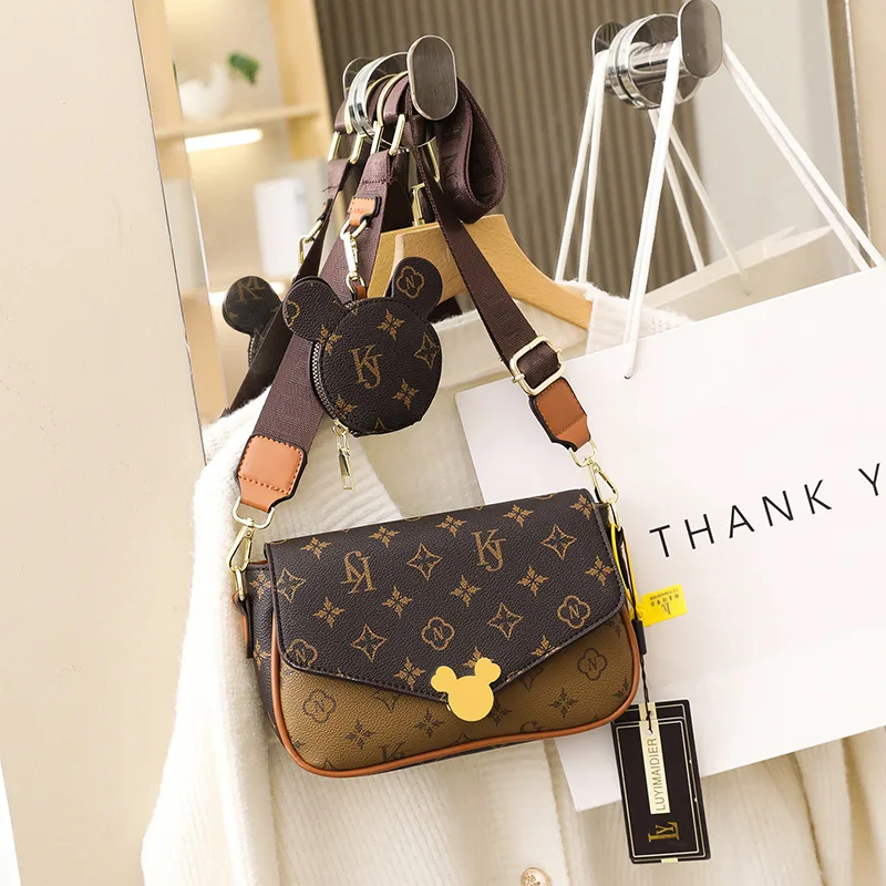High-End Sense Presbyopia Bag New Fashion Retro Messenger Bag All-Match Female One-Shoulder Crossbody Bag Small Square Bag