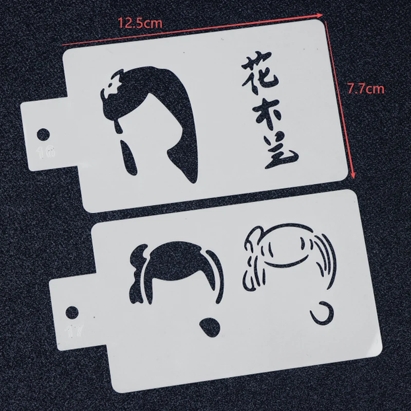 18 stuks bodypainting holle sjablonen herbruikbare meisje prinses stijl vakantie feest make-up body art schilderij sjablonen