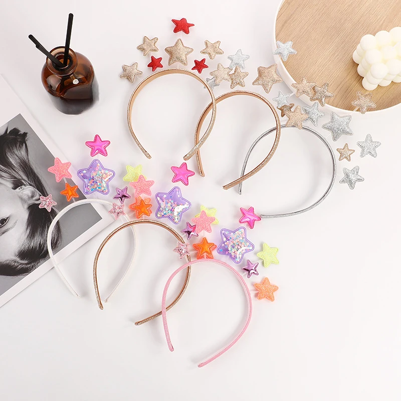 

10pcs Star Headband Bridal Hair Hoop Party Headpiece for Holiday Birthday Party Favors Halloween