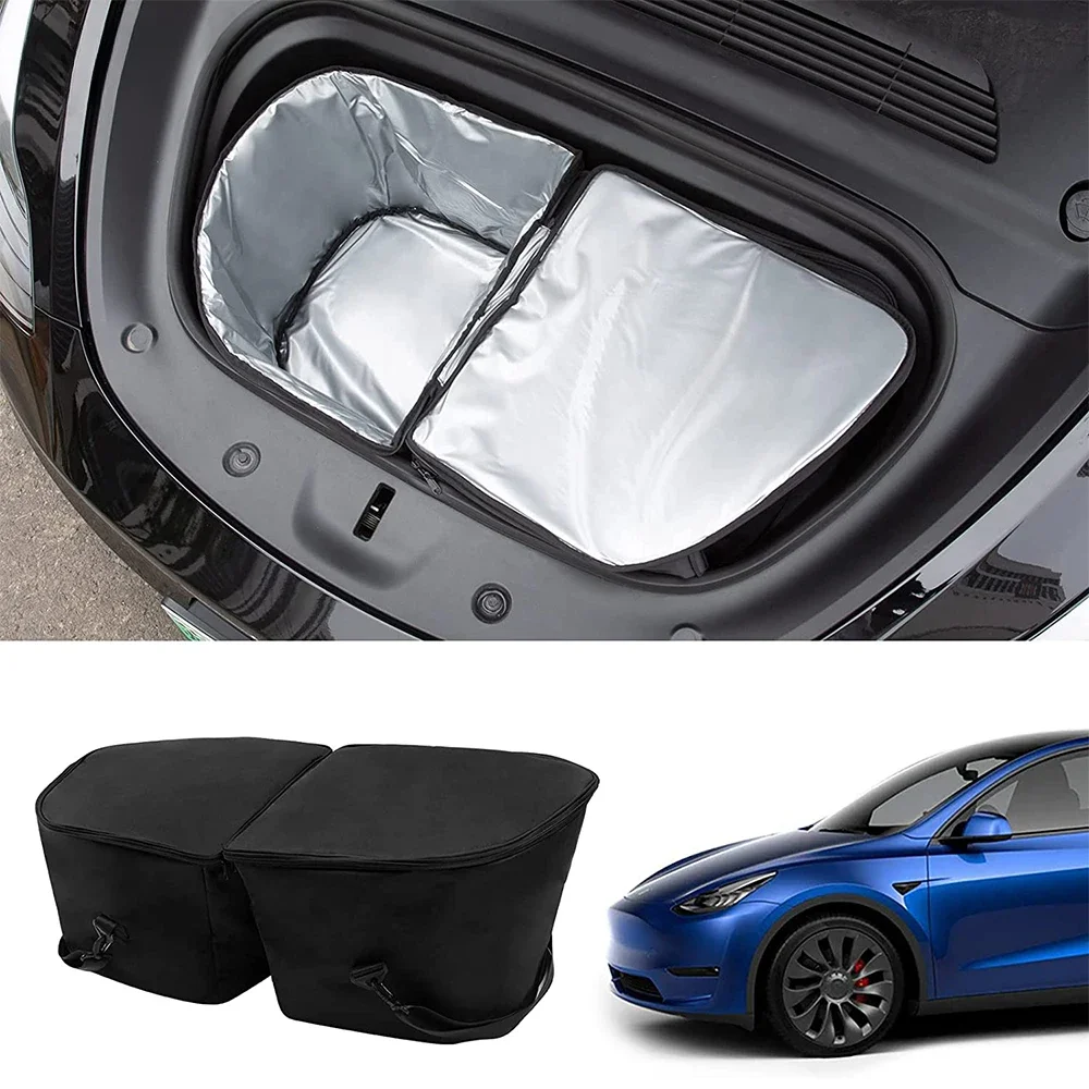 

Frunk Cooler Organizer Insulation Bag Front Trunk Storage Insulated Cooler Bag For Tesla Model Y 3 Highland