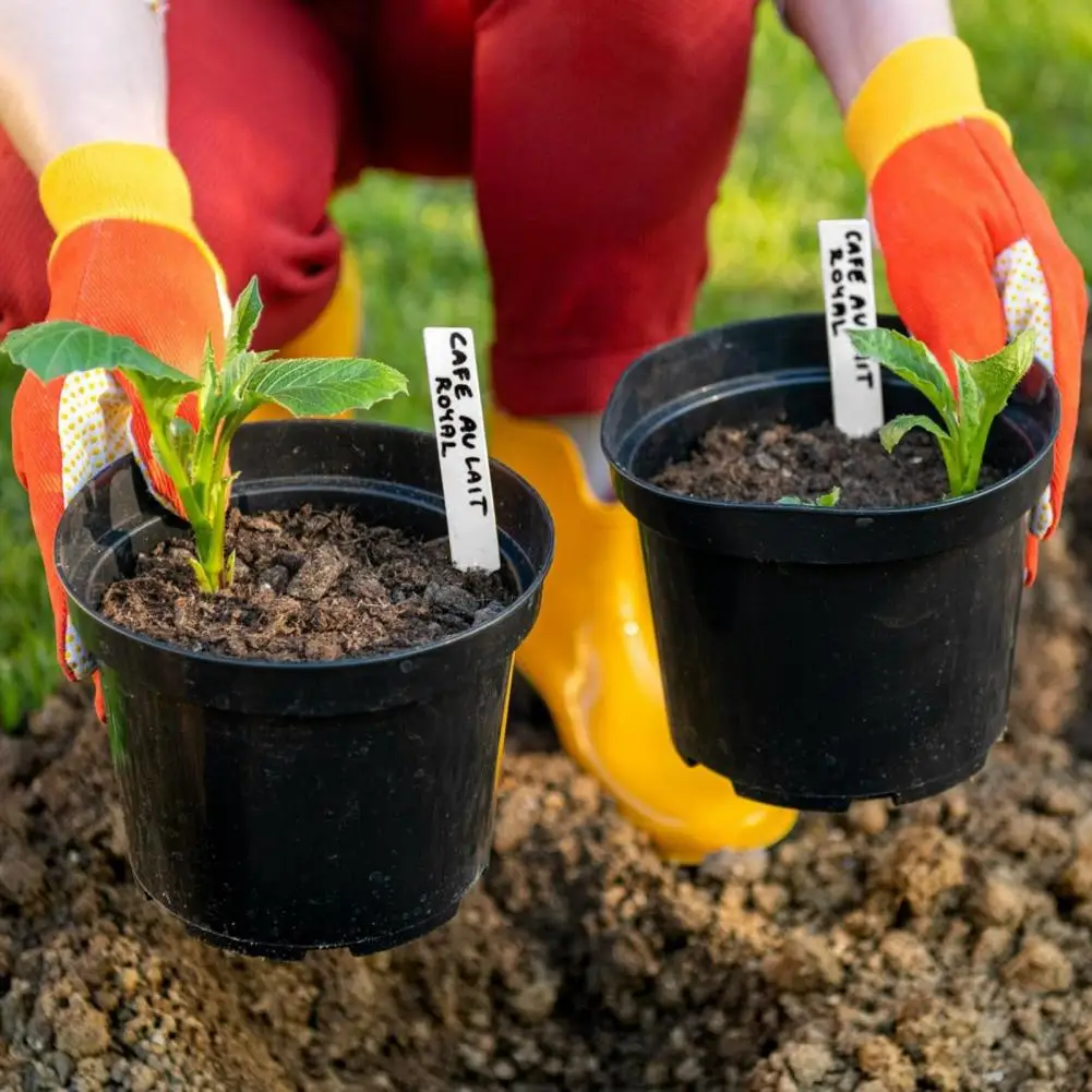 Plant Labels Garden Plant Tags Waterproof Plastic Plant Tags with Marker Pen Reusable Garden Labels for Vegetable Seedlings