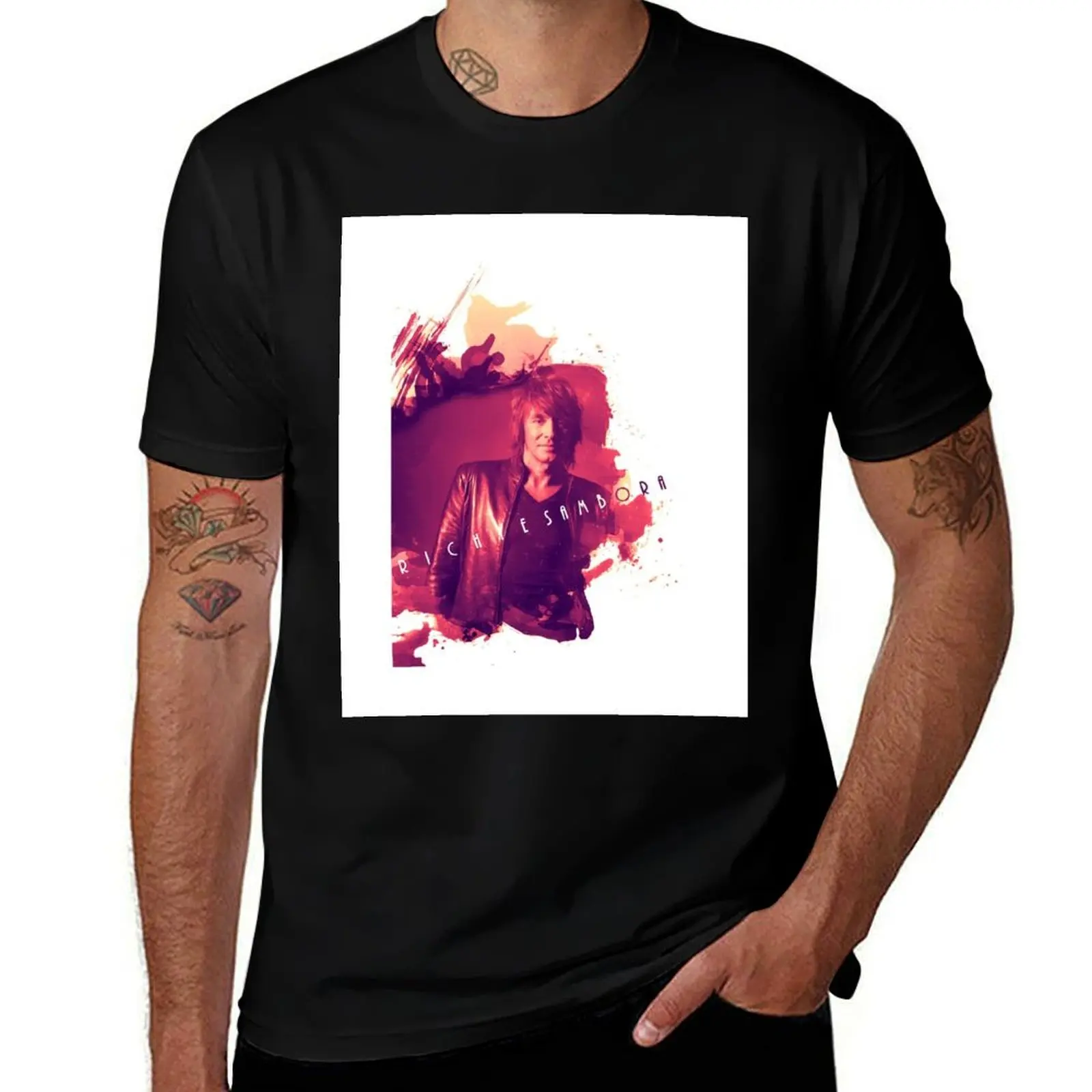 Richie Sambora Splash T-Shirt plus size clothes vintage t shirts man clothes compression shirt men