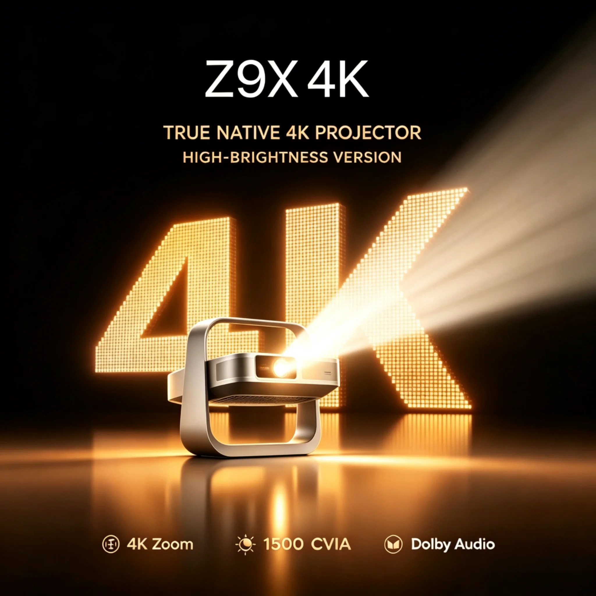 XGIMI Z9X High Bright Version 1500 CVIA Ultra Bright 4K Tri-color Laser Home Projector with Optical Zoom