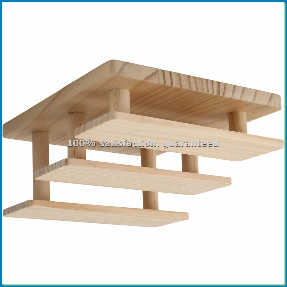 Wooden Display Risers 3 Layers Glasses Display Stand Jewelry Holder Stand Wood Organizer Tray for Cabinet Desktop-FABY