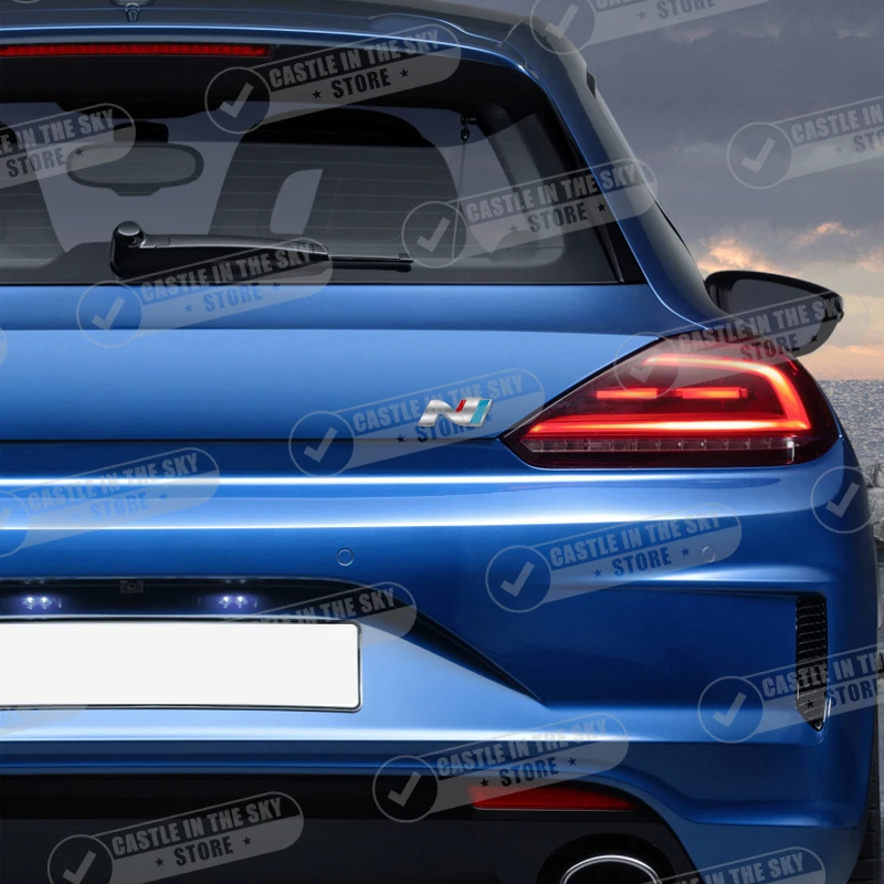 Pegatina de coche 3D con logotipo de Rendimiento N, insignia de rejilla delantera, calcomanía de Metal, emblema para Hyundai Nline Tucson IX25 IX35