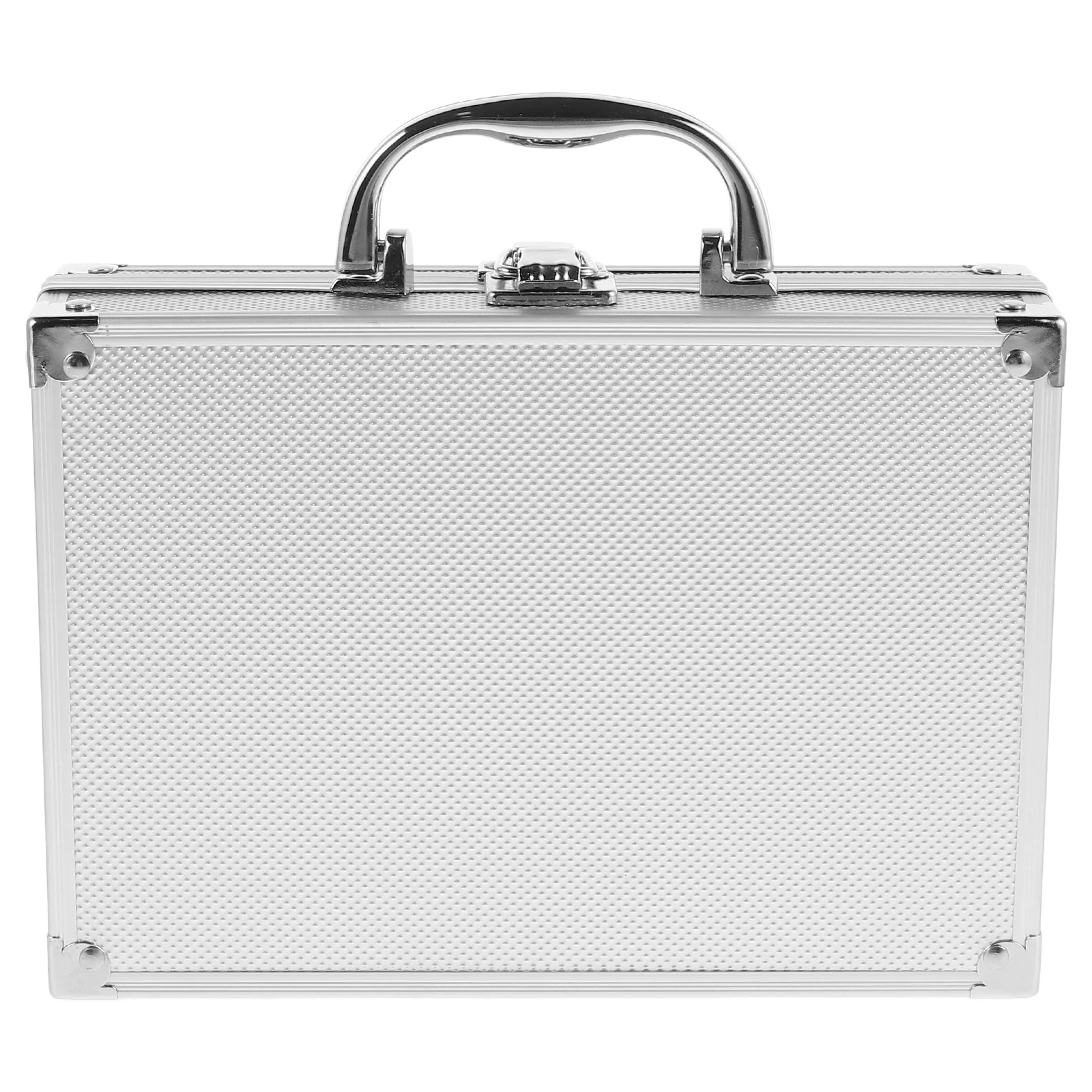 Case Flashlight Tool Box Aluminum Briefcase Instrument Metal Silver for Kids Travel