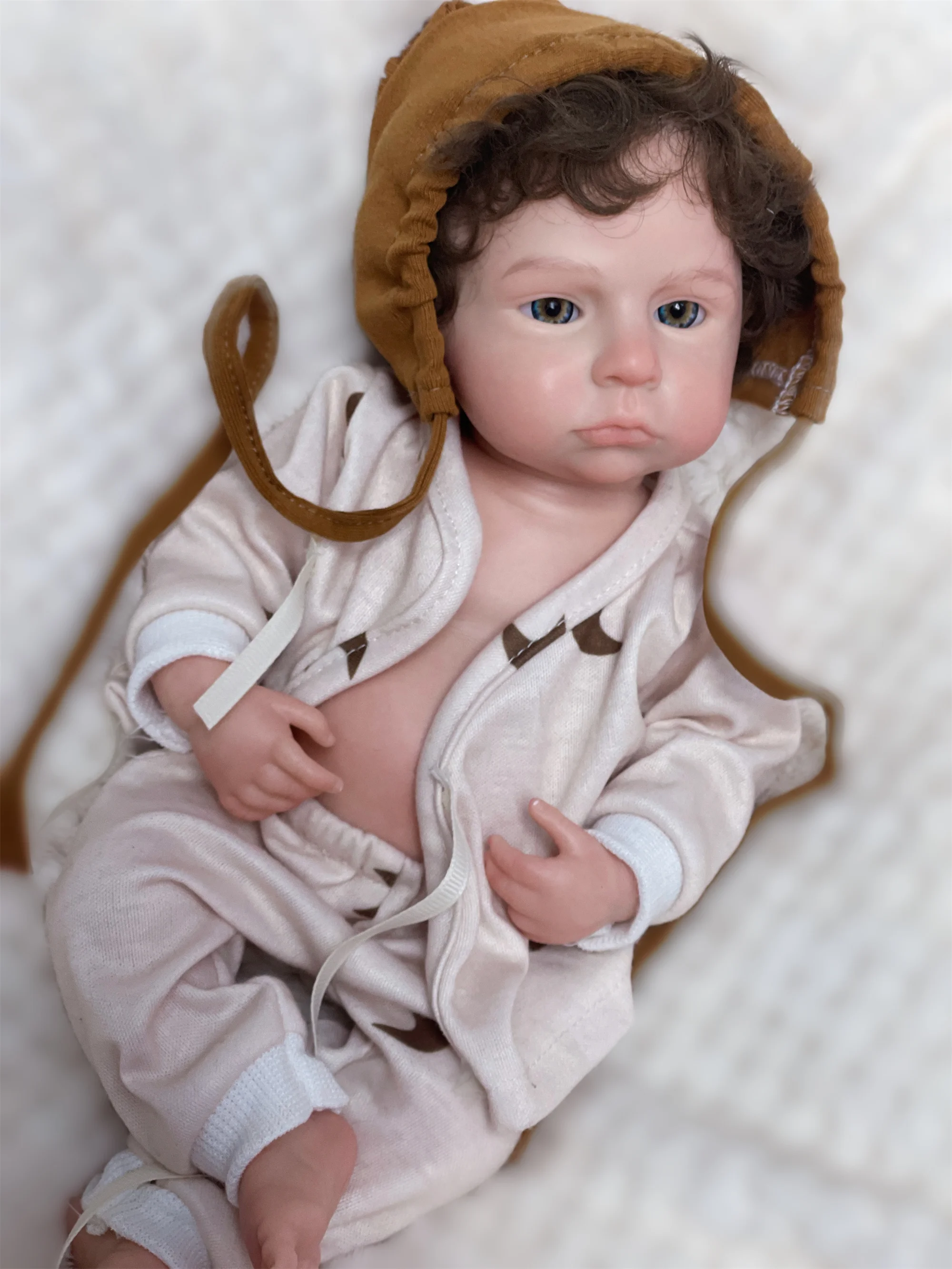 33CM Painted/Unpainted Silicone Boy Bebe Reborn Dolls Cameron Full Body Soft Solid Silicone Reborn Baby Doll Toys For Kid's Gift