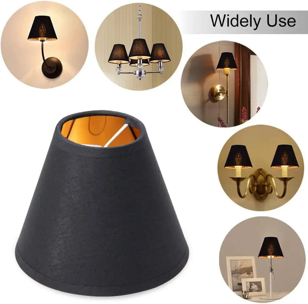 

Small Table Lamp Linen Fabric Lampshade Clip on Bulb Lamp Shade Floor Lamp Covers Chandelier Lampshades Replacement for Bedside