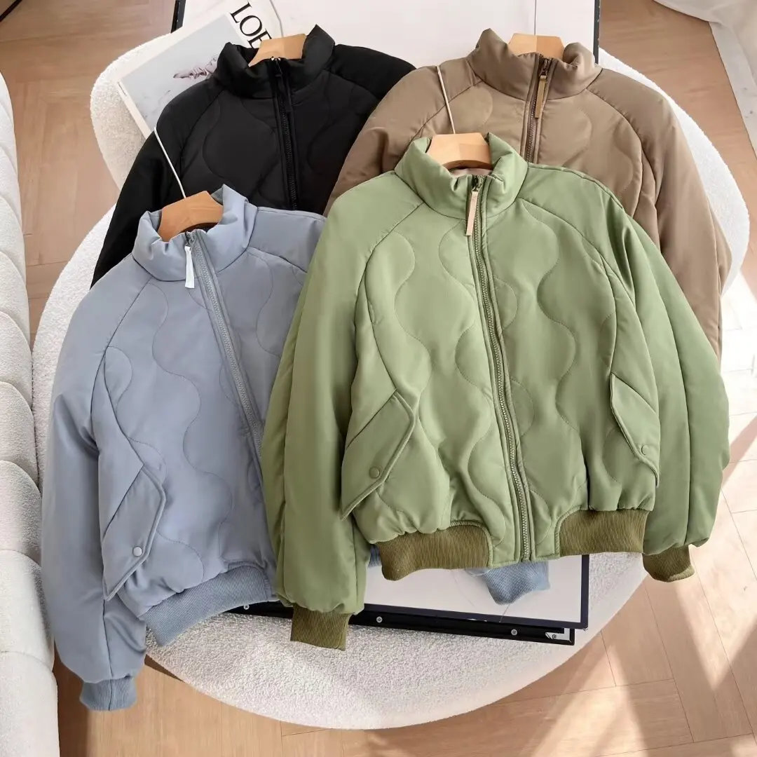 

Куртка с воротником на молнии в американском стиле для пикантных девушек, верхняя одежда, женское хлопковое пальто, Новое поступление, модный топ