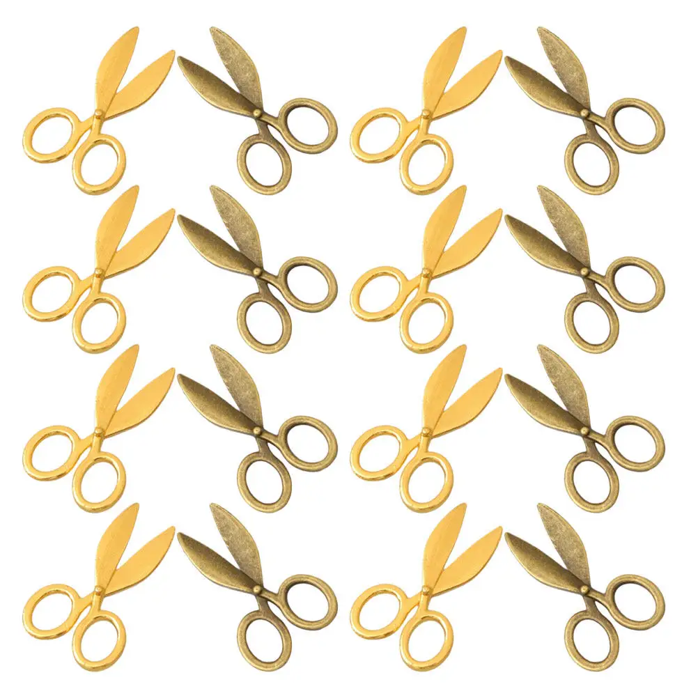 

40 шт. миниатюрных металлических ножниц в винтажном стиле, реалистичные инструменты для шитья для кукольного домика, декор для DIY и микро-фотосъемки пейзажей