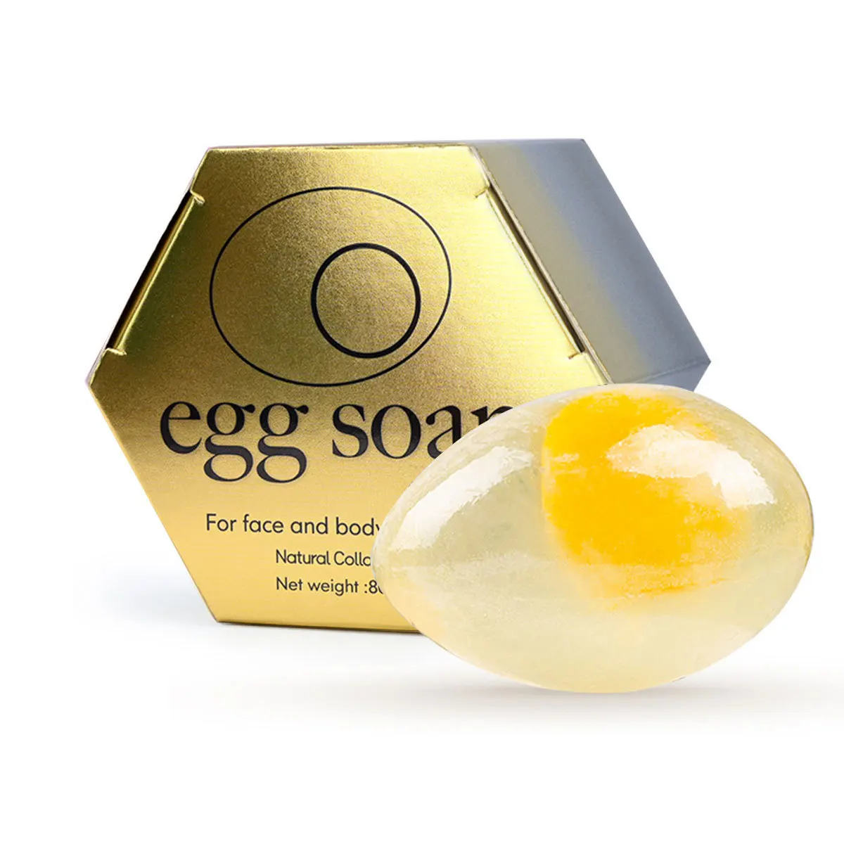 

Handmade Egg Soap with Collagen, Nourishing & Cleansing Bar for Full Body Skin Care, Moisturizing Formula