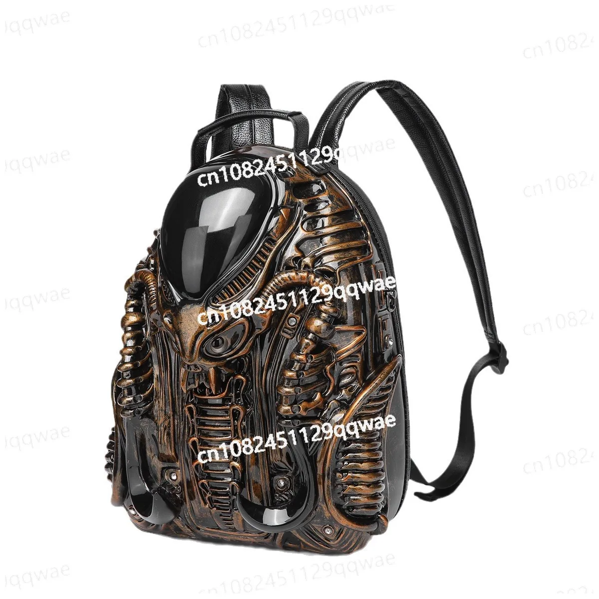 Predator, street punk style, unisex backpack, fashion, unique, special-shaped backpack, personality