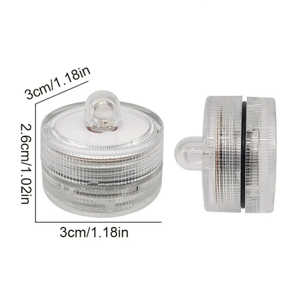 مصباح شمعة صغير لخزان الأسماك ديكور متعدد الألوان تحت الماء LED مصباح شمعة مقاوم للماء أضواء LED صغيرة غاطسة من البلاستيك