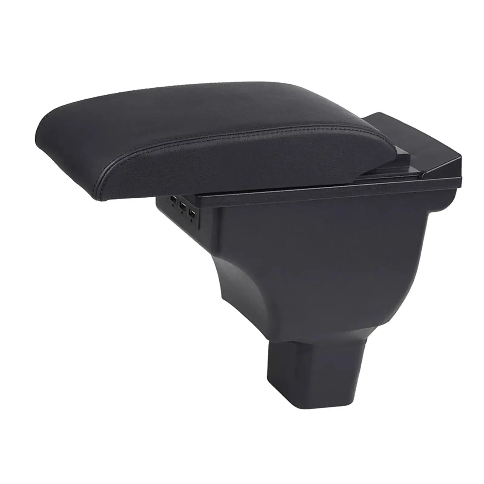 

Direct Replacement Armrest Box Organizer with Three USB Ports Premium ABS PU Leather for Car Interior for Nissan Versa 2020-2024