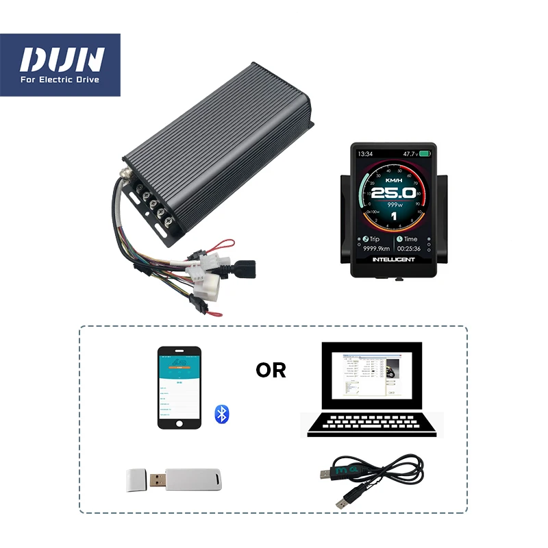 

Sabvoton MQCON SVMC72150-H NO.2 Protocol Version 3KW-4KW DC 150A BLDC Motor Controller with 860C Display For E-Motorcycle