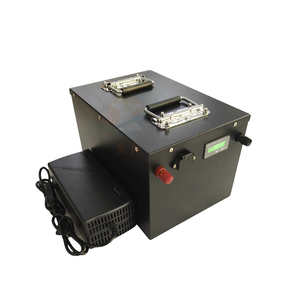 waterproof 48V 120Ah Lifepo4 48v 150AH lifepo4 battery BMS for 4800w 3500w Scooter bike golf cart Solar energy + 10A charger