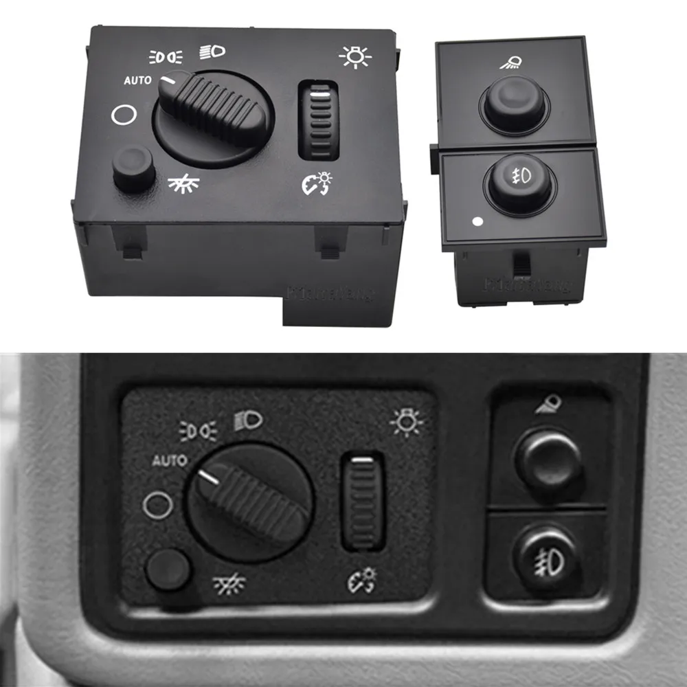 New Headlight Fog Lamp Control Light Button Switch For Cadillac Escalade EXT ESV Chevy Avalanche Silverado GMC Sierra 15143597