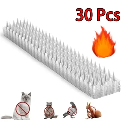 10/20/30Pcs Spikes Repeller Cat Plastic Bird Repellent Anti Pigeon Anti-bird Squirrel Garden Fences Control Transparent Spikes