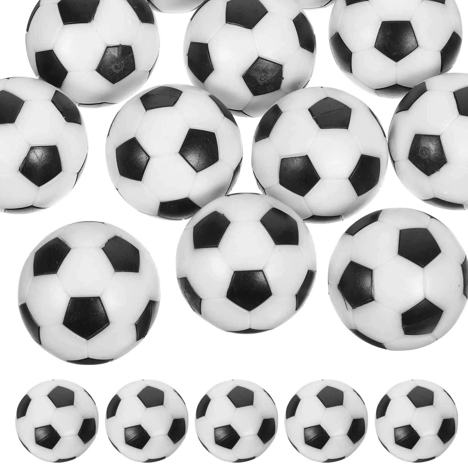 

12Pcs Table Football Resin Mini Football Balls Pattern Replacement for Standard Size Tabletop Soccer Game Accessories