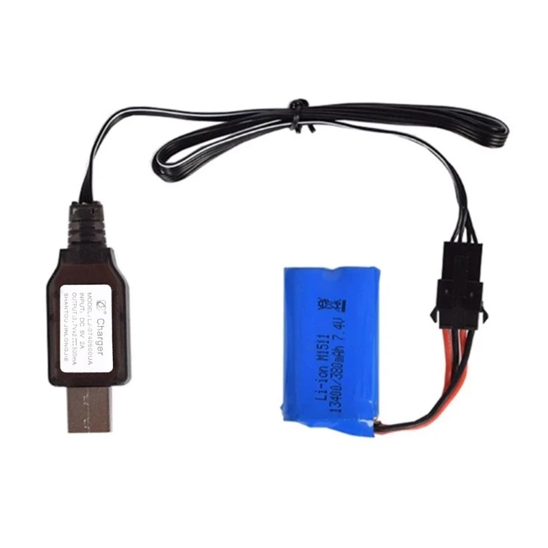 7.4V 3.7V SM-4P Li-ion Battery Electric Car Boat USB Cable N0HC