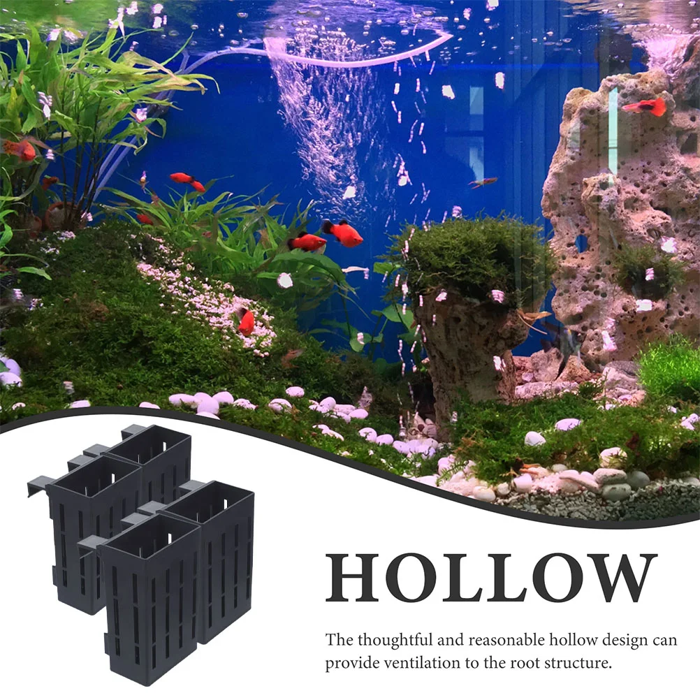 Aquarium Water Plant Stand Artificial Plants Outdoor Aquatic Planter Fish Tank Plastic Baskets