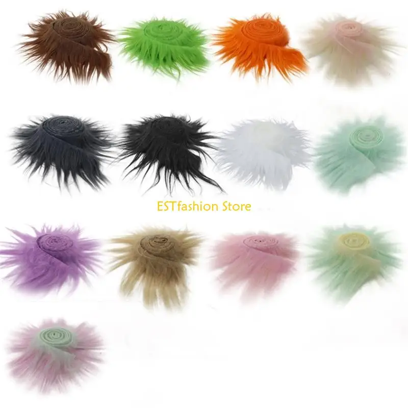 Máscara máscaras sem pintura Y5GC com tecido feltro com acabamento peludo malha olho para o Halloween